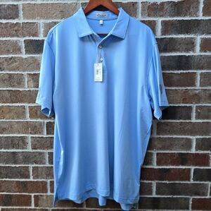 NWT Peter Millar Performance Golf Polo – Light Blue – XL
